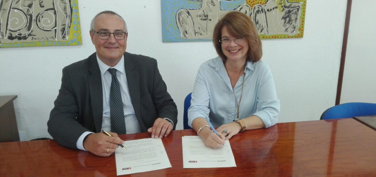 Firma del convenio con Bankia