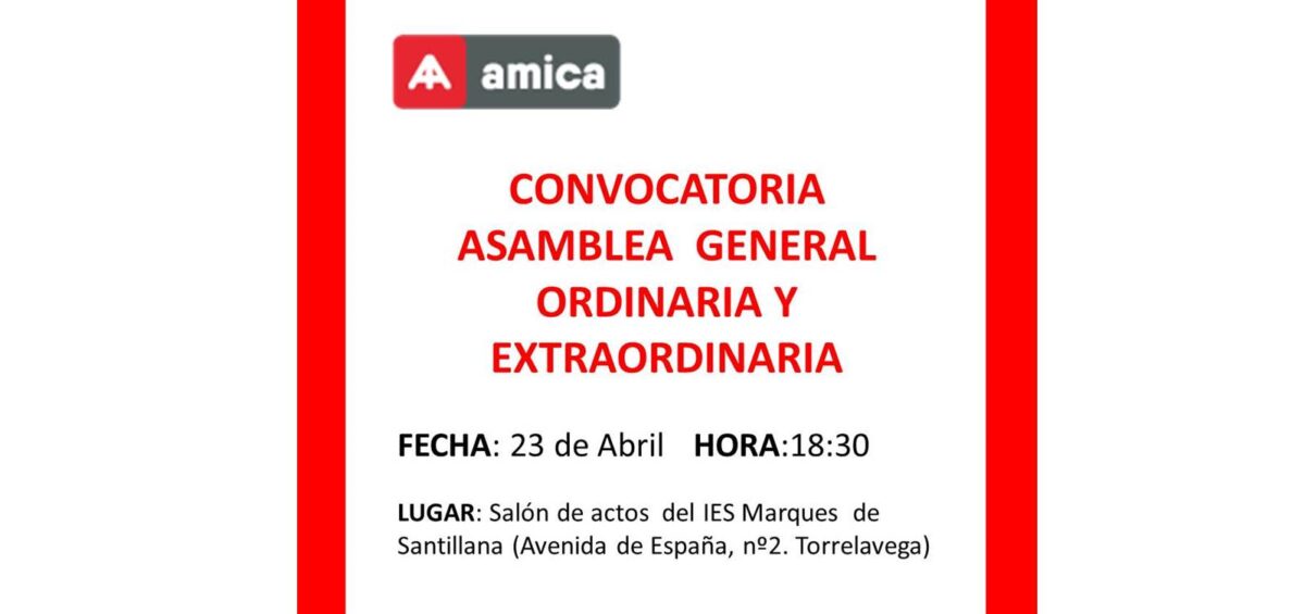 Cartel convocatoria Asamblea de socios