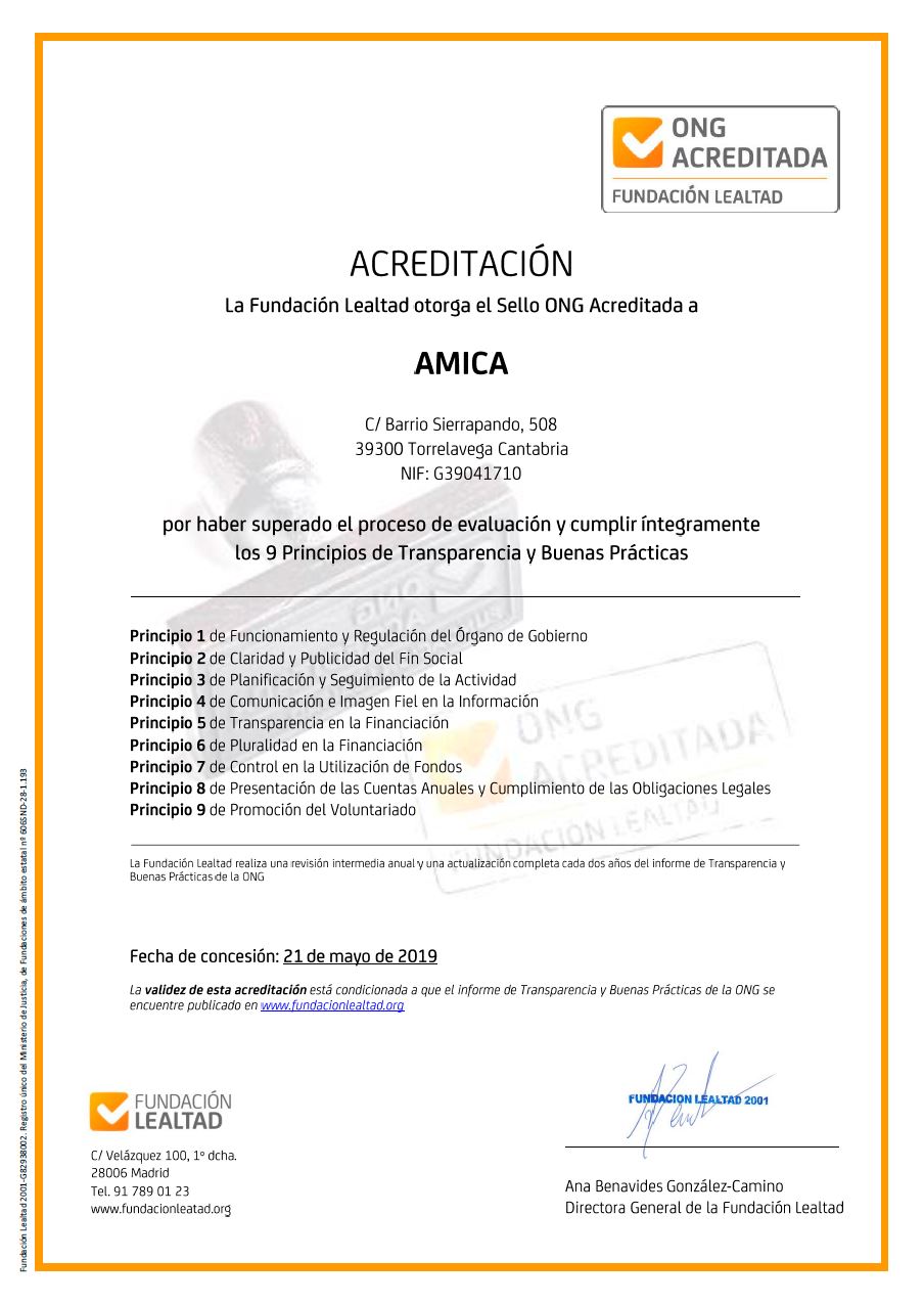 Amica renueva su compromiso con la transparencia