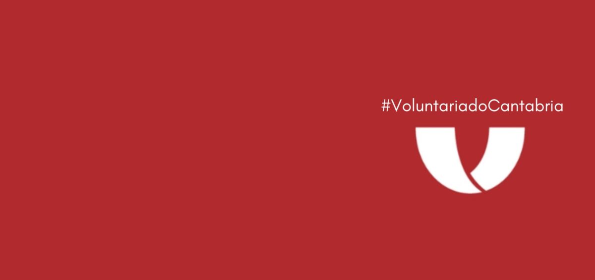 Logo con hashtag Voluntariado Cantabria