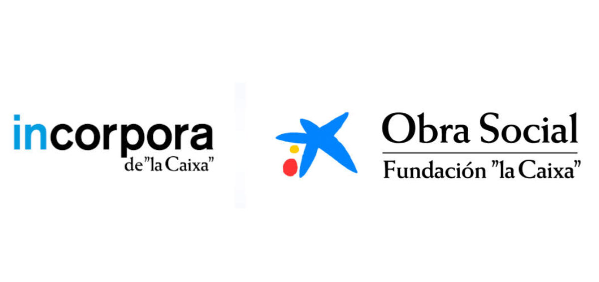 Logos de Incorpora de la Caixa y de la Obra Social Fundación La Caiza