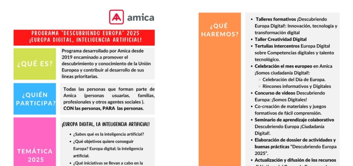 Folleto Descubriendo Europa 2025 ¡Europa digital, inteligencia artificial