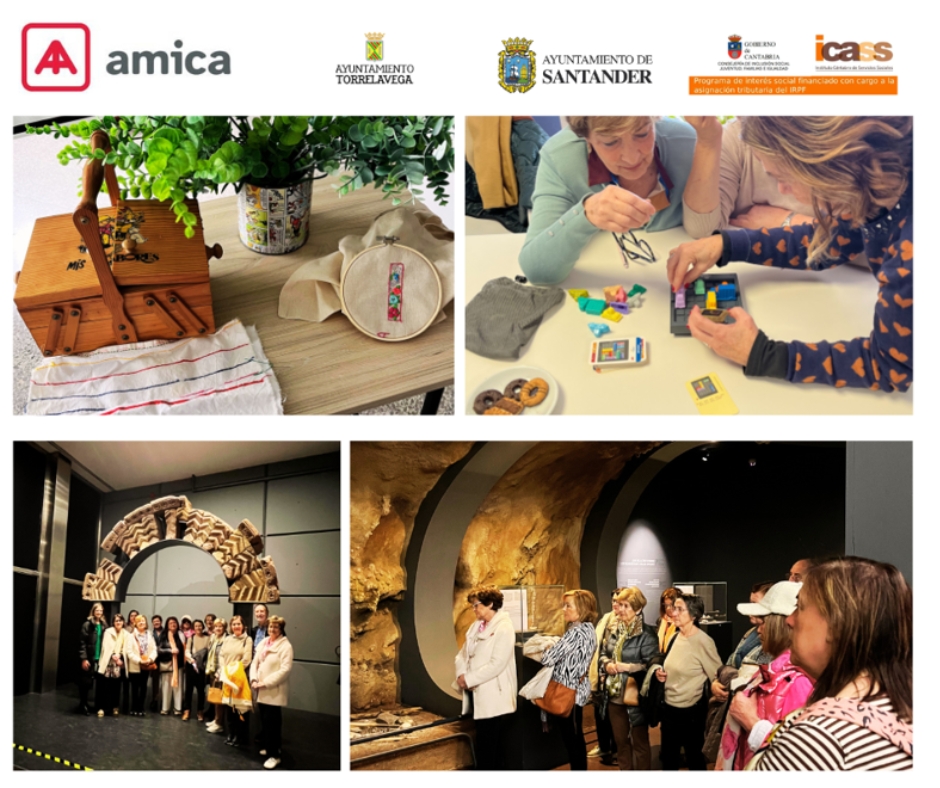 Collage con fotos de las actividades realizadas en el taller Avanza-Mente y Contar para Vivir