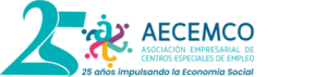 Logo AECEMCO (Asociación empresarial de centros especiales de empleo) 25 años