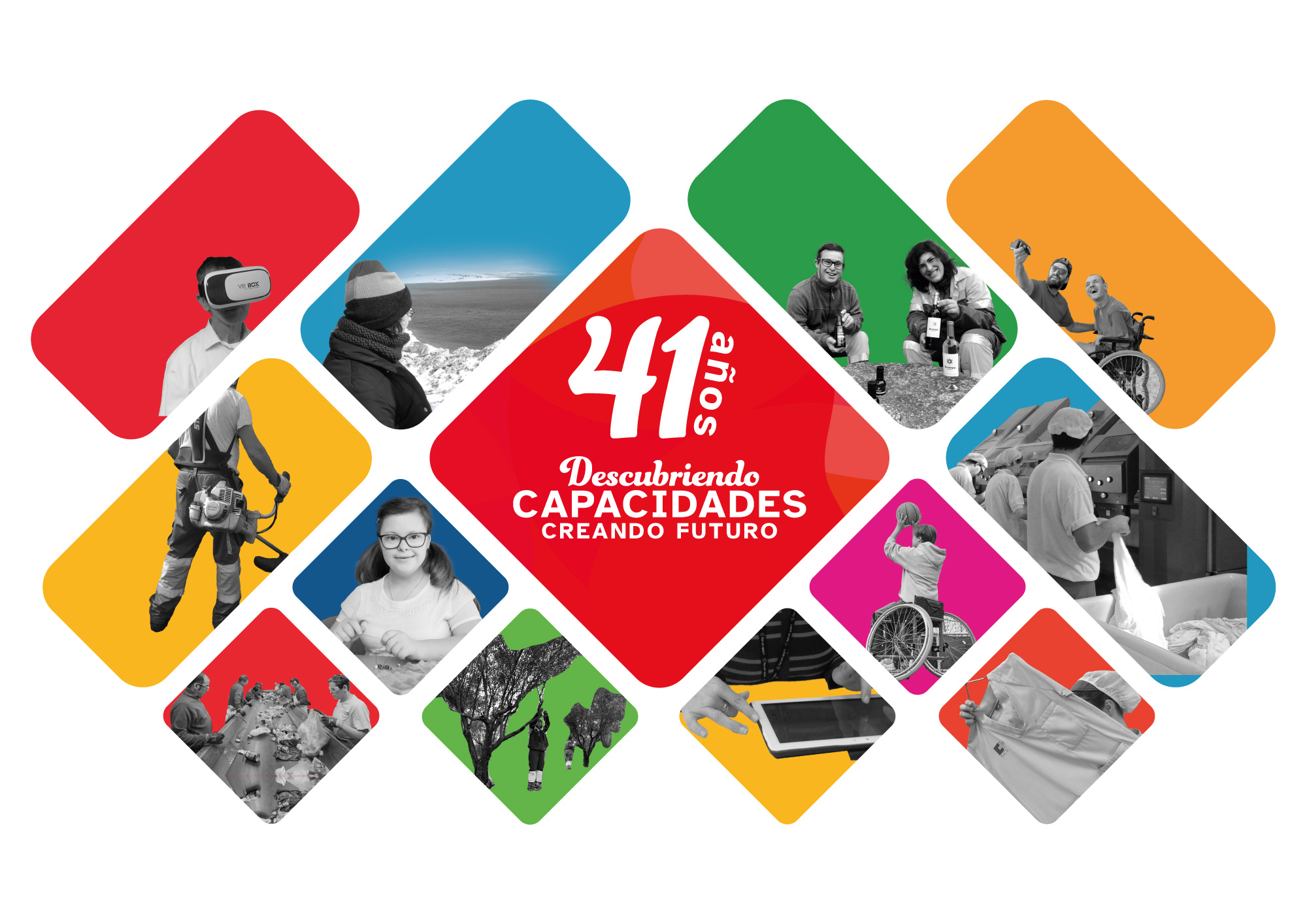 Imagen corporativa para celebrar los 41 de la entidad descubriendo capacidades