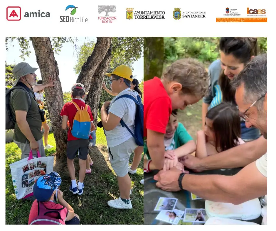 Un grupo de infancia de Amica disfruta de actividades en la naturaleza gracias a la colaboración de SEO BIRD LIFE