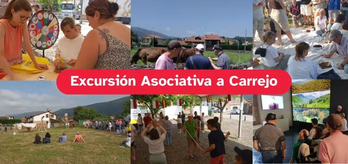 Collage de fotos de la Excursión Asociativa a Carrejo