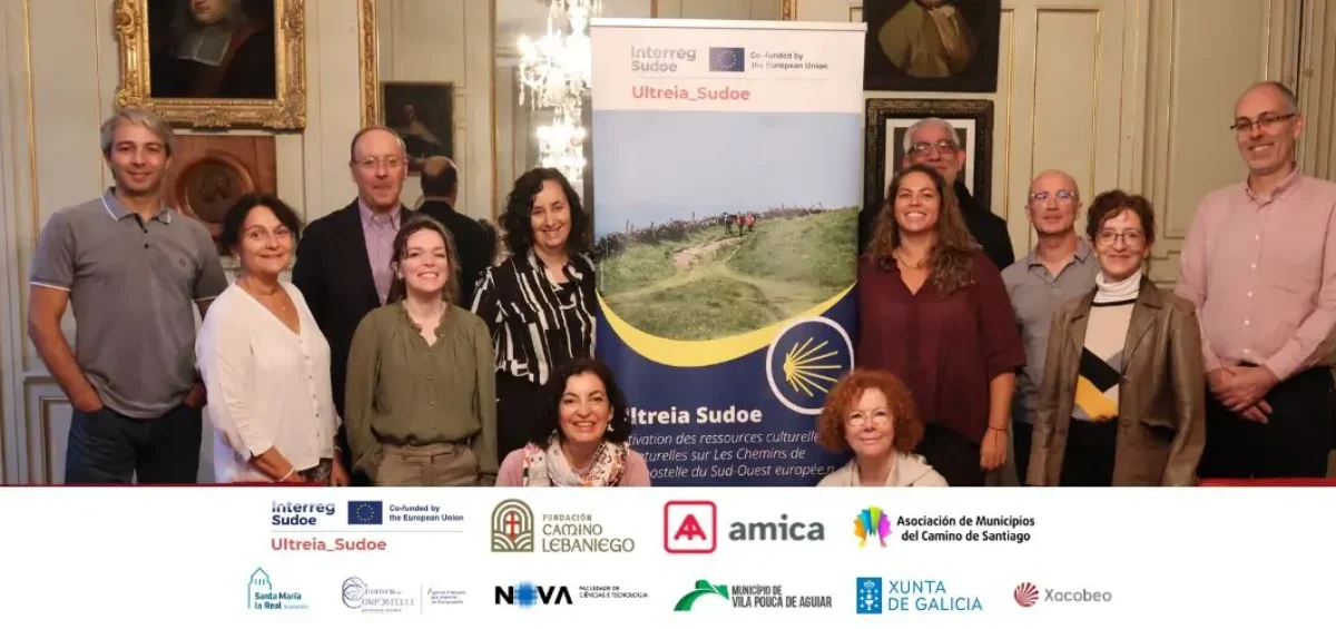 Miembros del programa Ultreia Sudoe posan en la reunión en Toulousse